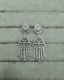 LAFZ  Rhodium-Plated Geometric AD Earrings