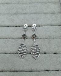 LAFZ  Silver-Plated Long AD Dangle Earring