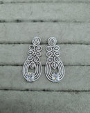 LAFZ  Rhodium-Plated High-Shine AD Earrings