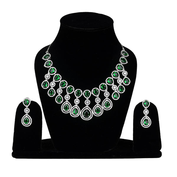Exotica Collection American Diamond CZ Necklace Set