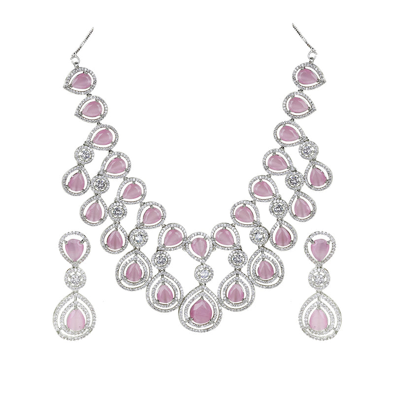 Exotica Collection American Diamond CZ Necklace Set