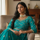 Gehana Mahal Royal Crystal Stone Pearl And Beads Choker Necklace Set