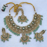 Gehana Mahal Heritage Kundan Stone Pearl And Beads Designer Necklace Set