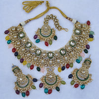 Gehana Mahal Heritage Kundan Stone Pearl And Beads Designer Necklace Set