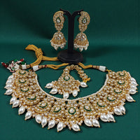Gehana Mahal Heritage Kundan Stone Pearl And Beads Designer Necklace Set
