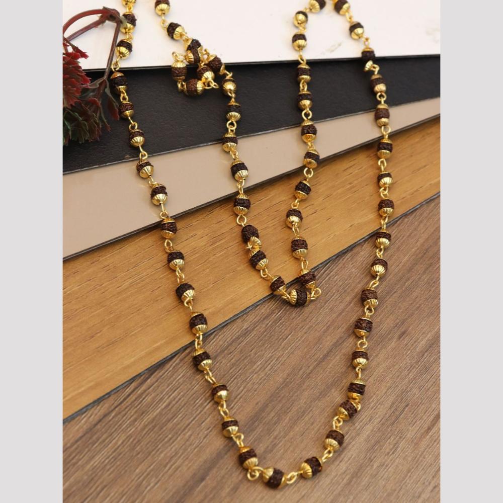 HR Sales Gold Plated Rudraksha Mala