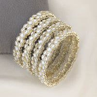 Shree Asha Bangles Heritage Kundan Stone Traditional Bangles Set (Pack of 12)