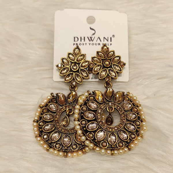 Dhwani Gold Plated Dangler Earrings
