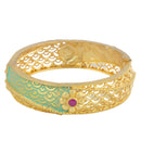 Raddhi Jewels Designer Premium Quality Rajwadi Gold Plated Brass Openable Kada/Bangles Set