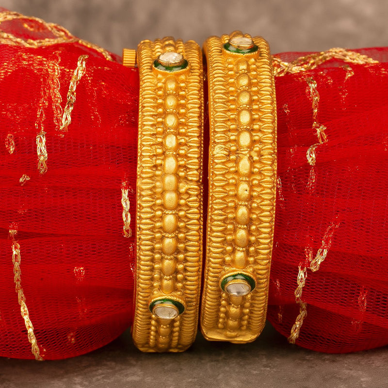 Gold plated store kada bangles