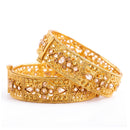 Raddhi Jewels Designer Premium Quality Rajwadi Gold Plated Brass Openable Kada/Bangles Set