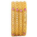 Raddhi Jewels Designer Premium Quality Rajwadi Gold Plated Brass Openable Kada/Bangles Set