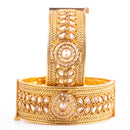 Raddhi Jewels Designer Premium Quality Rajwadi Gold Plated Brass Openable Kada/Bangles Set