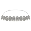 Etnico Navratri Ethnic Silver Oxidised Traditional Adjustable Boho Waist Chain/Belly Chain/Kamarband For Women (Style 5)