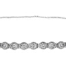 Etnico Navratri Ethnic Silver Oxidised Adjustable Boho Floral Design Waist Chain/Belly Chain/Kamarband For Women (B057S)