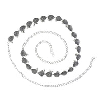 Etnico Navratri Ethnic Silver Oxidised Traditional Adjustable Boho Waist Chain/Belly Chain/Kamarband For Women (B063S)