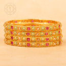 Raddhi Jewels Designer Premium Quality Rajwadi Gold Plated Brass Openable Kada/Bangles Set