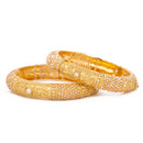 Raddhi Jewels Designer Premium Quality Rajwadi Gold Plated Brass Openable Kada/Bangles Set