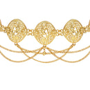 Etnico Gold Plated Traditional Multi Layered Adjustable Boho Waist Chain/Belly Chain/Kamarband For Women