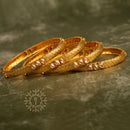 Raddhi Jewels Designer Premium Quality Rajwadi Gold Plated Brass Openable Kada/Bangles Set