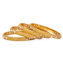 Raddhi Jewels Designer Premium Quality Rajwadi Gold Plated Brass Openable Kada/Bangles Set