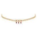 Etnico Gold Plated Traditional Kundan Adjustable Waist Chain/Belly Chain/Kamarband For Women