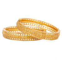 Raddhi Jewels Designer Premium Quality Rajwadi Gold Plated Brass Openable Kada/Bangles Set