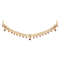 Etnico Gold Plated Traditional Kundan Adjustable Waist Chain/Belly Chain/Kamarband For Women