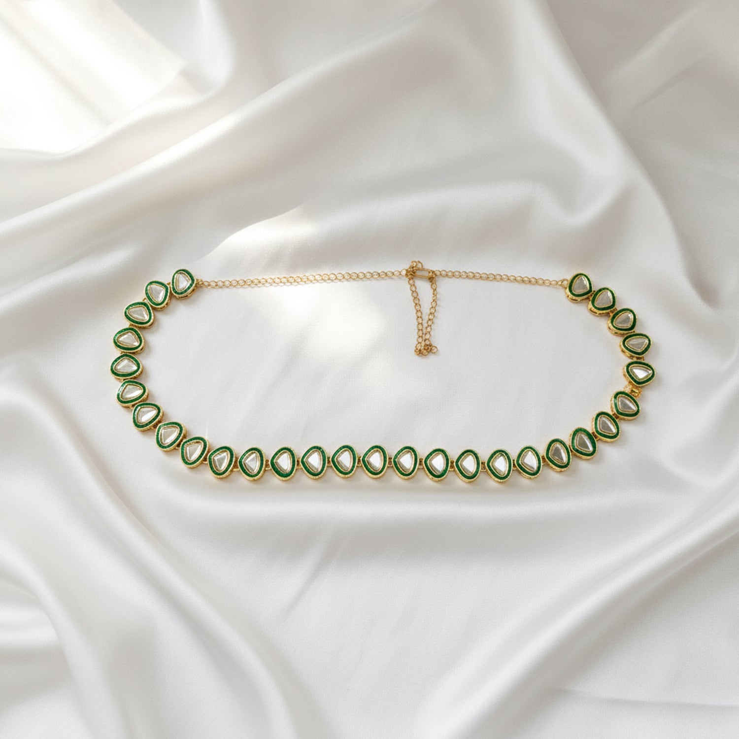 Etnico Gold Plated Traditional Ethnic Kundan And Stone Studded Adjustable Kamarband/Belly Chain/Kandora/Waist Belt For Women