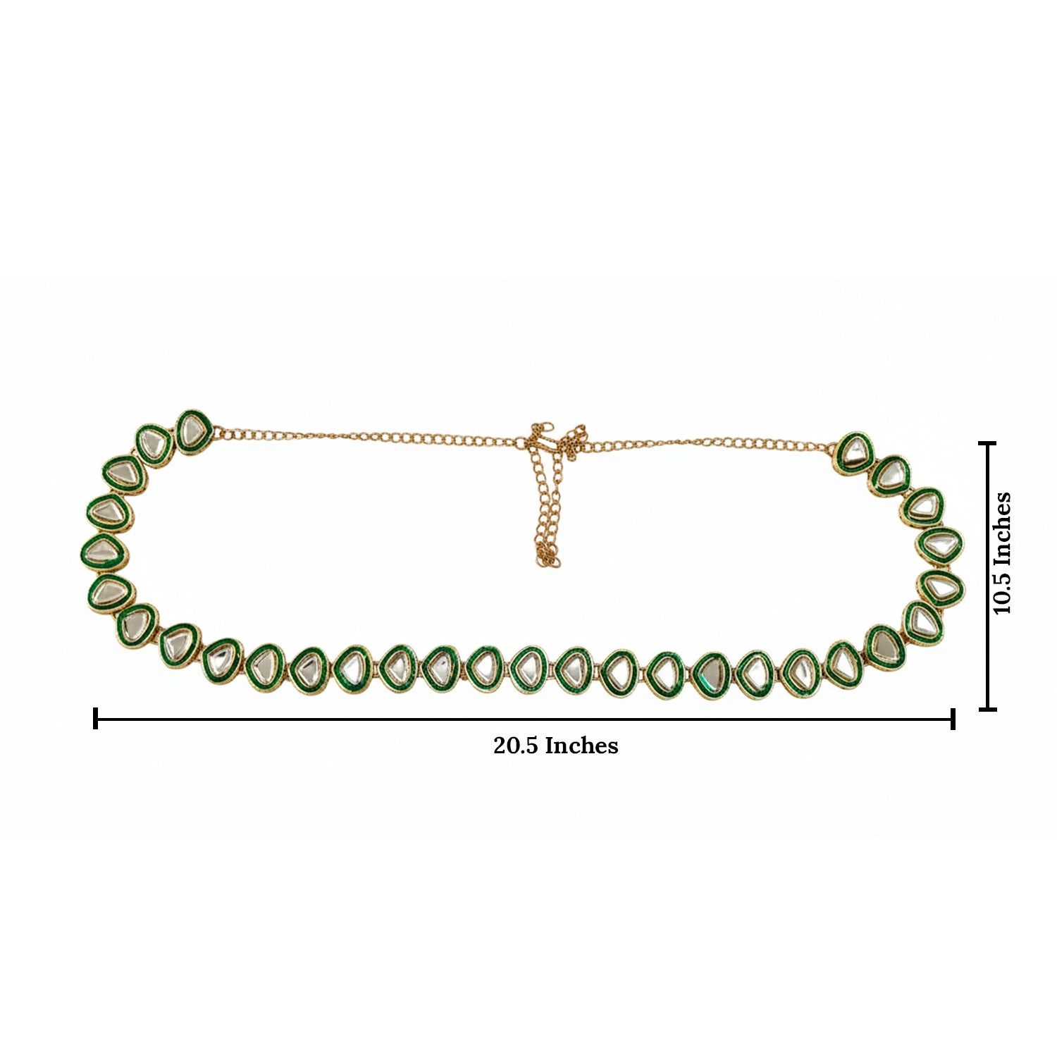 Etnico Gold Plated Traditional Ethnic Kundan And Stone Studded Adjustable Kamarband/Belly Chain/Kandora/Waist Belt For Women