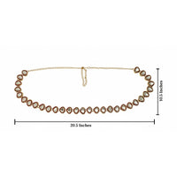 Etnico Gold Plated Traditional Ethnic Kundan And Stone Studded Adjustable Kamarband/Belly Chain/Kandora/Waist Belt For Women