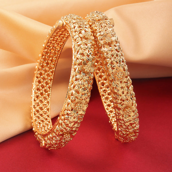 Raddhi Jewels Gold Plated Openable Bangles Set