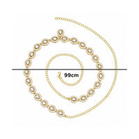 Jewels Traditional Gold Plated Ethnic Stone Studded Adjustable Kamarband/Belly Chain/Kandora/Waist Belt for Women
