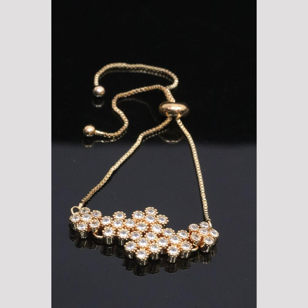 HR Sales Premium Micro Gold Plated Austrian Stone Party Wear Bracelet