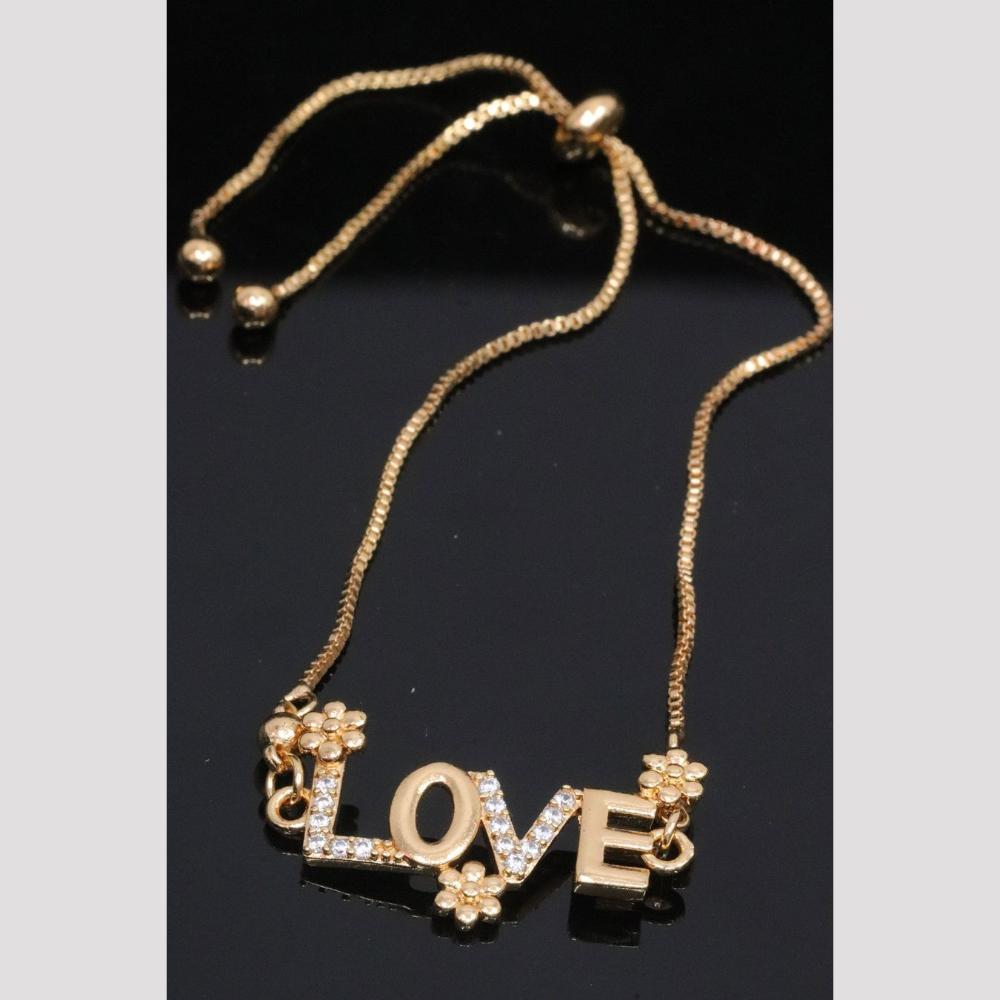 HR Sales Premium Micro Gold Plated Austrian Stone Party Wear Bracelet