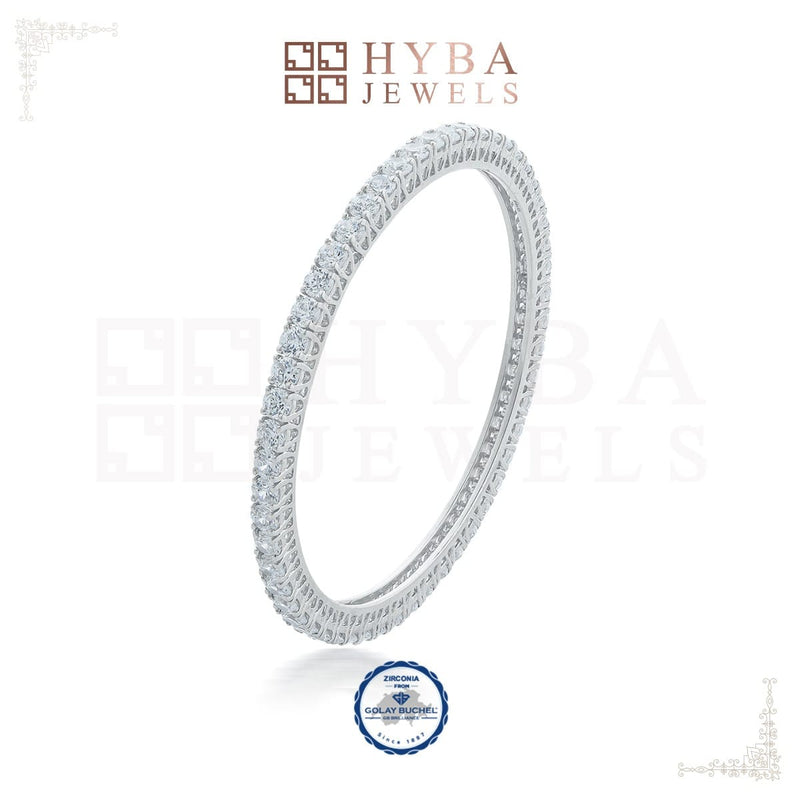 Round Solitaire Bangle By Hyba Jewels