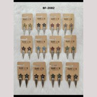 Dhwani Oxidised Plated Pota Stone Premium Ethnic Dangler Earrings- (Pack of 12)