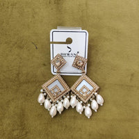 Dhwani Trendy Crystal Stone And Beads Dangler Earrings