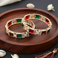 Js Fashion  Luxury American Diamond Fancy Bangles Set for Women