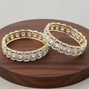 Js Fashion  American Diamond Gold Finish Designer Bangles for Women