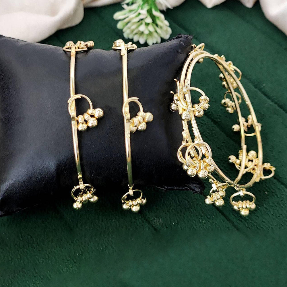Js Fashion  Elegant Kashmiri Style Light Gold Bangles for Women