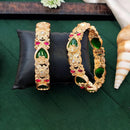 Js Fashion  Designer Floral Pattern Bangles Set Wedding Wear Jewellery