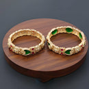 Js Fashion  Designer Floral Pattern Bangles Set Wedding Wear Jewellery