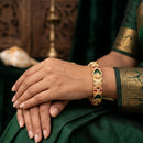 Js Fashion  Designer Floral Pattern Bangles Set Wedding Wear Jewellery