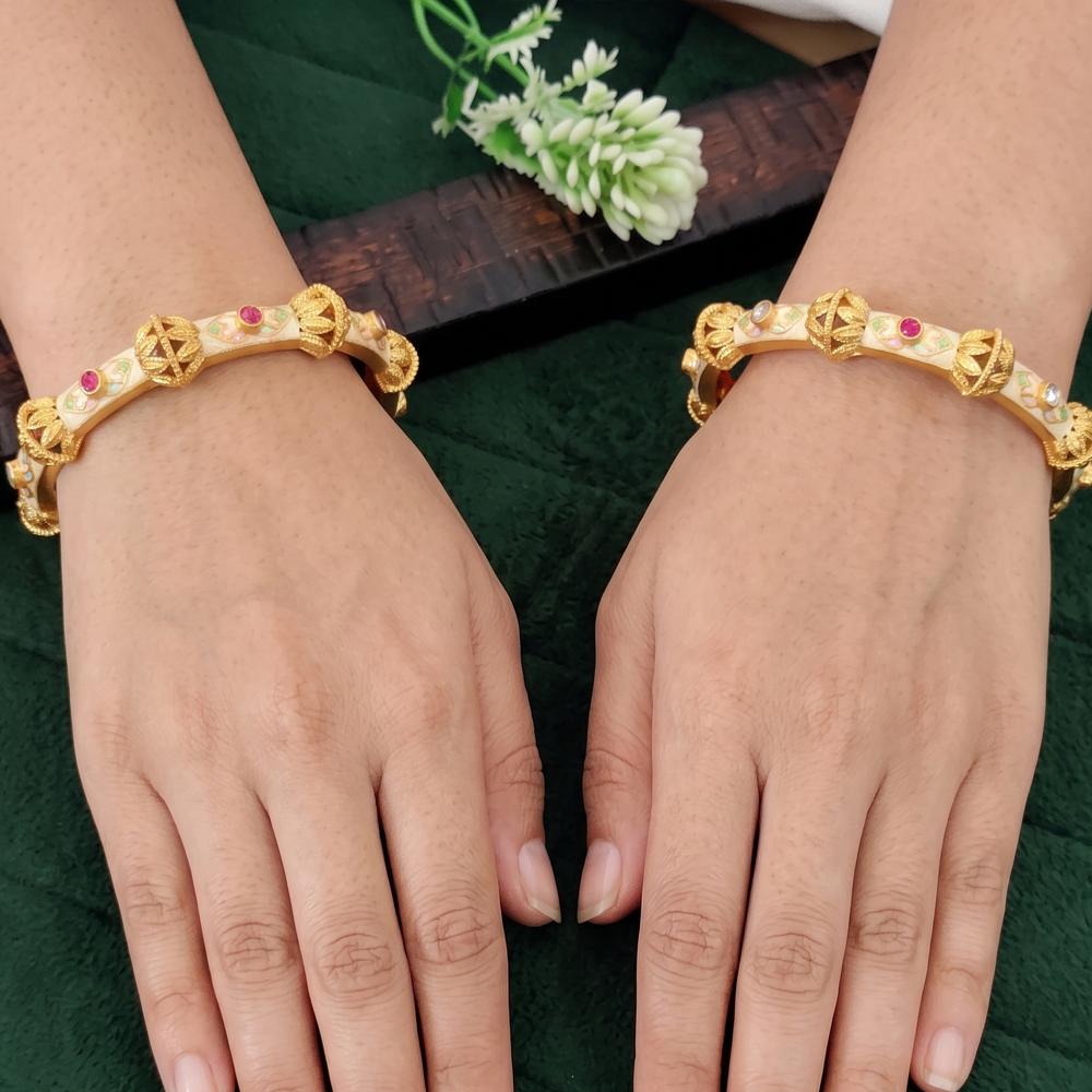 Js Fashion  Rajwadi Polish Antique Designer Bangles for Women