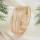 Tarohi Jewels Gold Plated Charmed Set Bangle