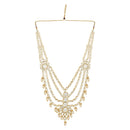 Etnico Wedding Collection Traditional Ethnic Gold Plated Pearl & Kundan Stone Work Bridal Jewellery Set For Women