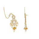 Etnico Wedding Collection Traditional Ethnic Gold Plated Pearl & Kundan Stone Work Bridal Jewellery Set For Women