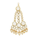 Etnico Wedding Collection Traditional Ethnic Gold Plated Pearl & Kundan Stone Work Bridal Jewellery Set For Women