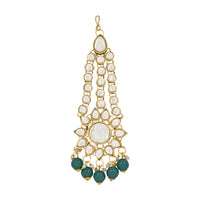 Etnico Wedding Collection Traditional Ethnic Gold Plated Pearl & Kundan Stone Work Bridal Jewellery Set For Women